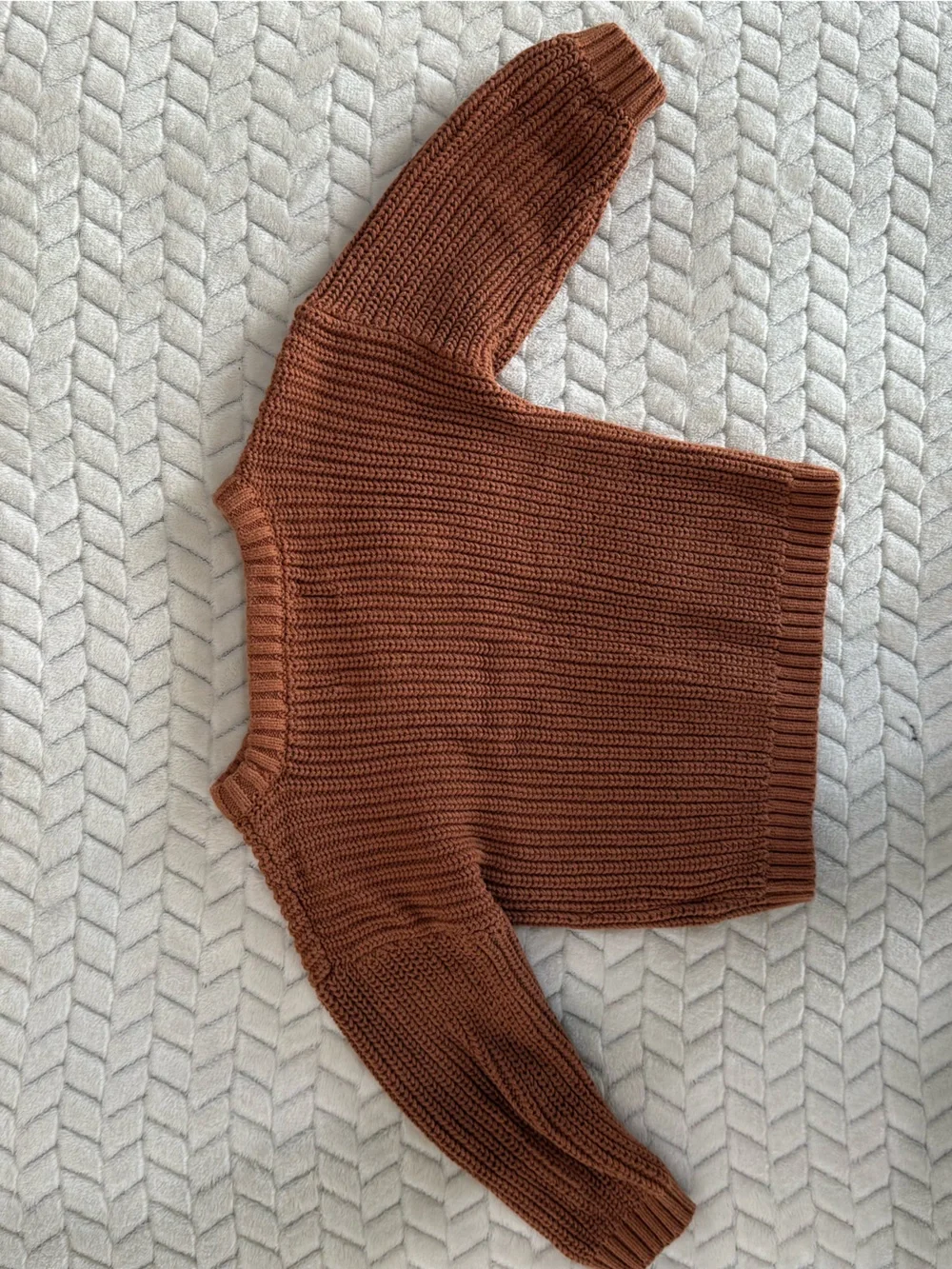 Old Navy Brown Knit Kids Sweater with White 'pumpkin' Script